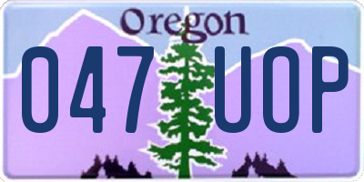 OR license plate 047UOP