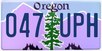 OR license plate 047UPH