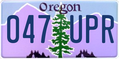 OR license plate 047UPR