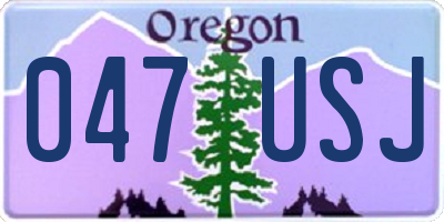 OR license plate 047USJ
