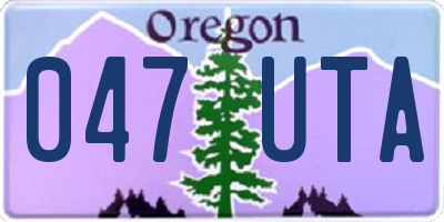 OR license plate 047UTA