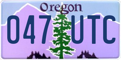 OR license plate 047UTC