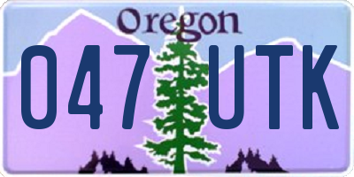 OR license plate 047UTK