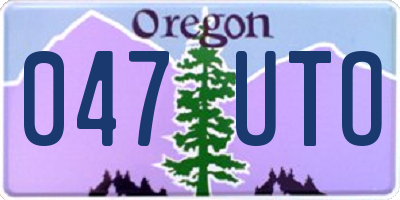 OR license plate 047UTO