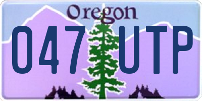 OR license plate 047UTP