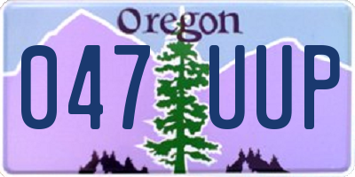 OR license plate 047UUP