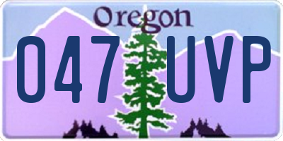OR license plate 047UVP
