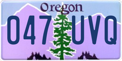OR license plate 047UVQ