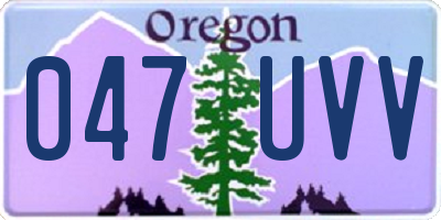 OR license plate 047UVV