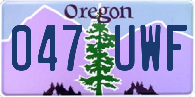 OR license plate 047UWF