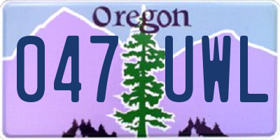 OR license plate 047UWL