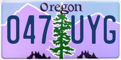 OR license plate 047UYG