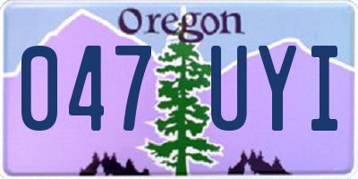 OR license plate 047UYI
