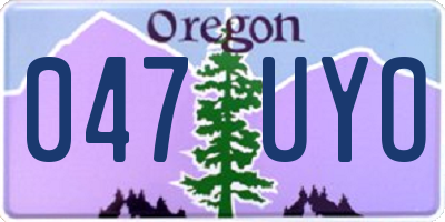OR license plate 047UYO