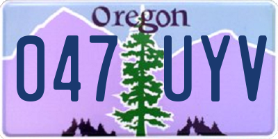 OR license plate 047UYV