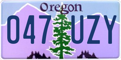 OR license plate 047UZY