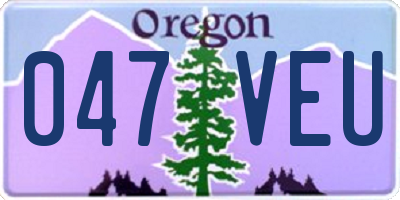 OR license plate 047VEU