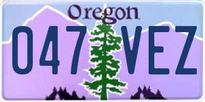 OR license plate 047VEZ