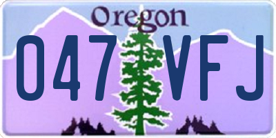 OR license plate 047VFJ