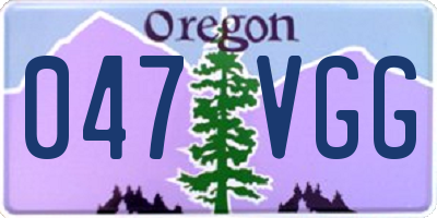 OR license plate 047VGG