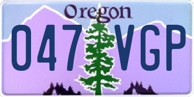 OR license plate 047VGP