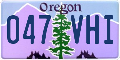 OR license plate 047VHI
