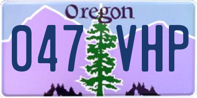 OR license plate 047VHP