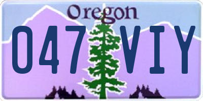 OR license plate 047VIY