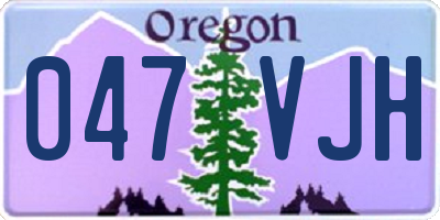 OR license plate 047VJH