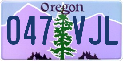 OR license plate 047VJL