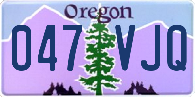 OR license plate 047VJQ