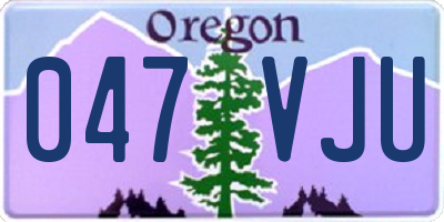 OR license plate 047VJU