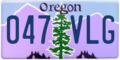 OR license plate 047VLG