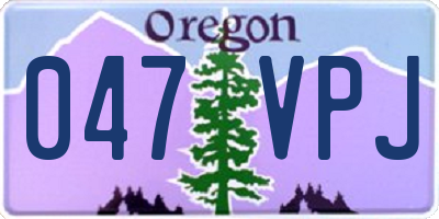 OR license plate 047VPJ