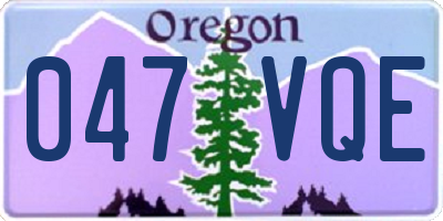 OR license plate 047VQE