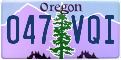 OR license plate 047VQI