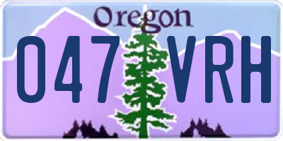 OR license plate 047VRH