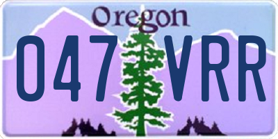 OR license plate 047VRR