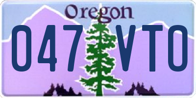 OR license plate 047VTO