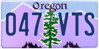 OR license plate 047VTS