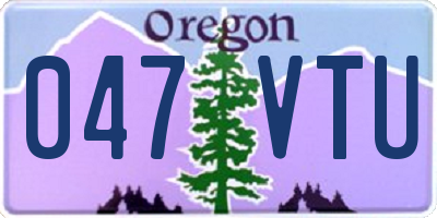 OR license plate 047VTU
