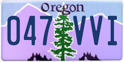 OR license plate 047VVI