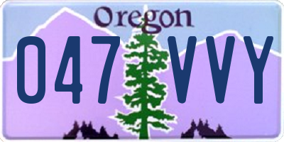 OR license plate 047VVY