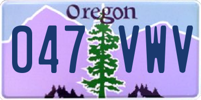 OR license plate 047VWV