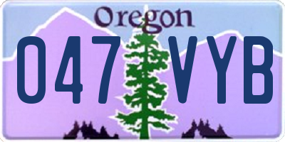 OR license plate 047VYB