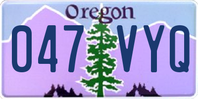 OR license plate 047VYQ