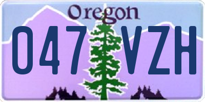OR license plate 047VZH