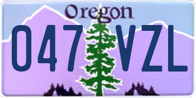 OR license plate 047VZL