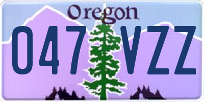 OR license plate 047VZZ