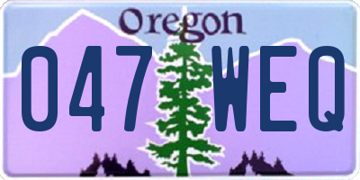 OR license plate 047WEQ